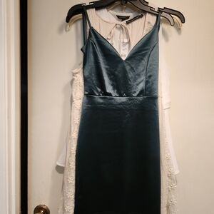 Windsor Teal Satin Dress